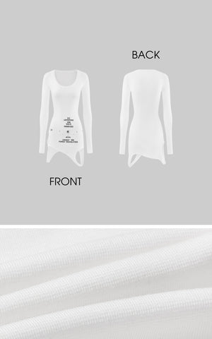 Graphic Cutout Long Sleeve Tee