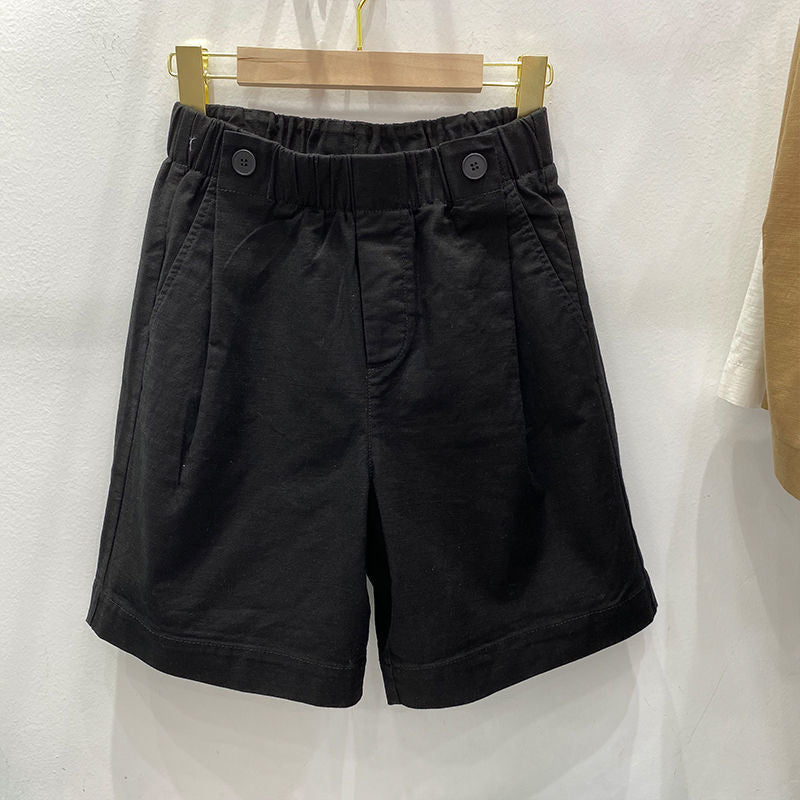 Lässige Sommershorts mit hoher elastischer Taille 