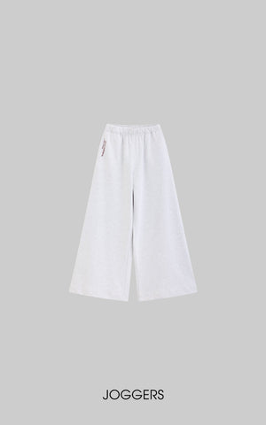 Crewneck Sweatshirt + Shorts + Wide-Leg Pants Set