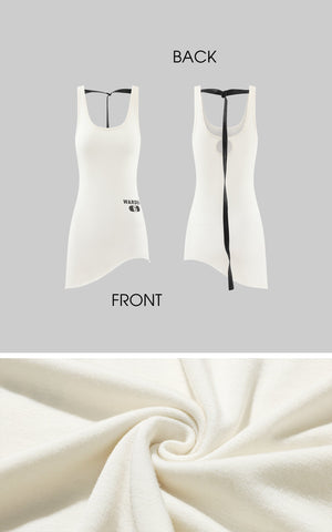 Asymmetric Tank Top with Back Strap