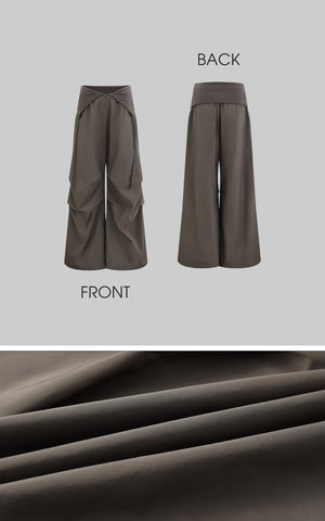 Paratrooper Draped Wide-Leg Pants