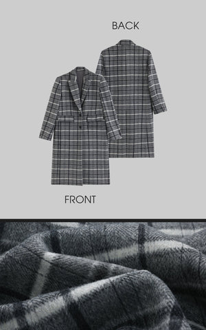 Wool Plaid Overcoat