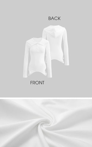 Sculpted Hooded Top