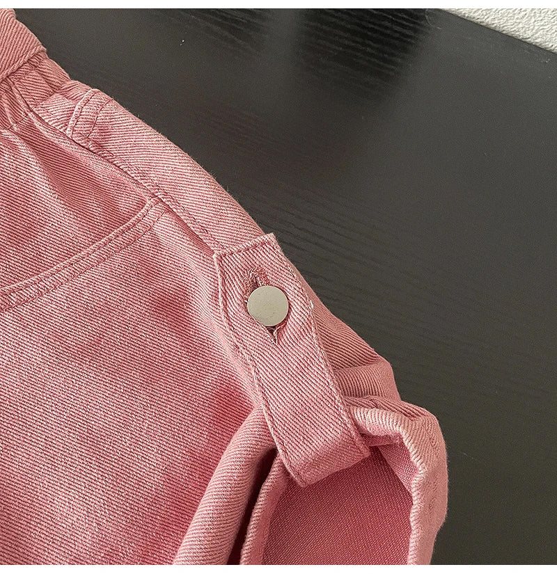 High Waist Classic Pink Denim Shorts