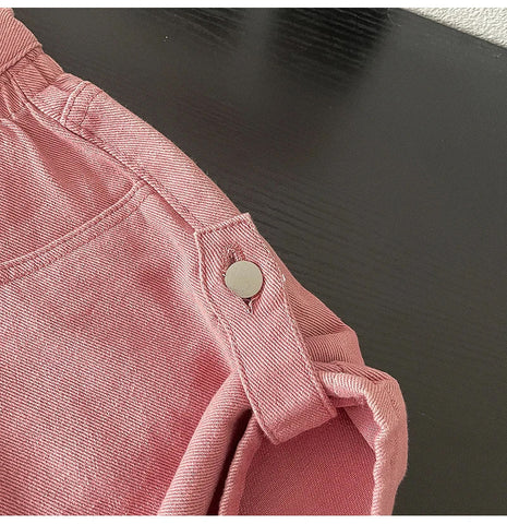 High Waist Classic Pink Denim Shorts