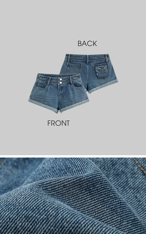 Denim Layered Set â€?Jacket, Shorts & Tank