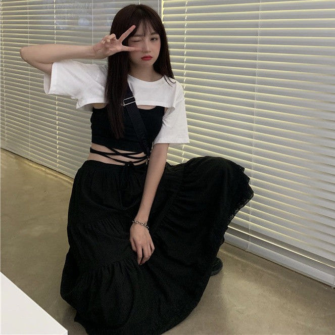 Belted Camis With Cropped Slim Shirt