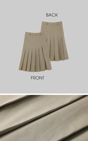 Asymmetrical vest with skirt & pleated skirt set
