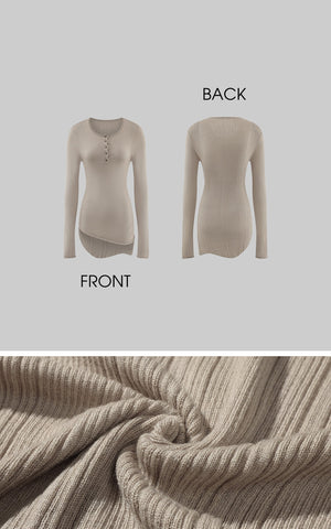 White Fitted Asymmetric Hem T-Shirt