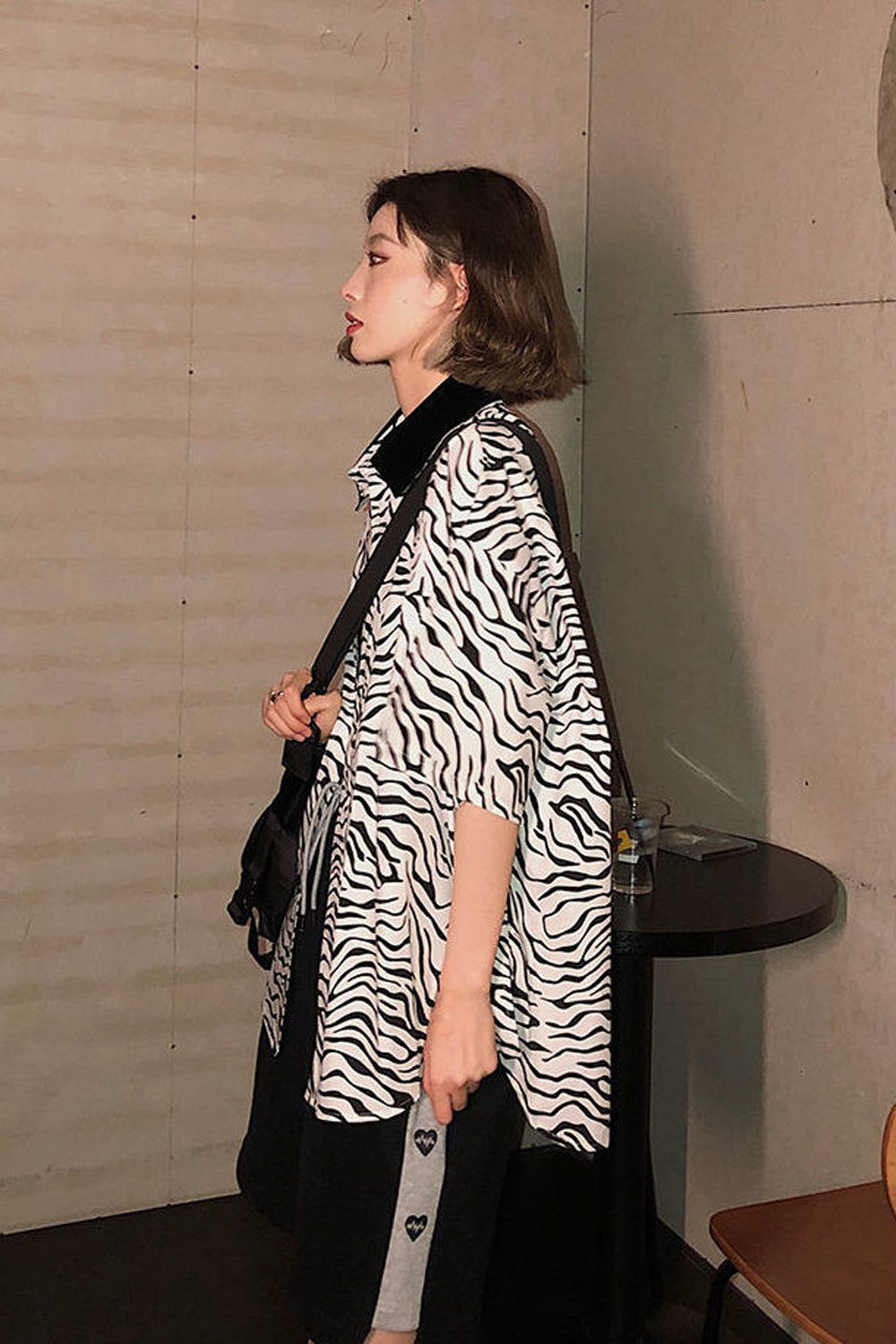 Zebra Art Pattern Loose Blouse Shirt