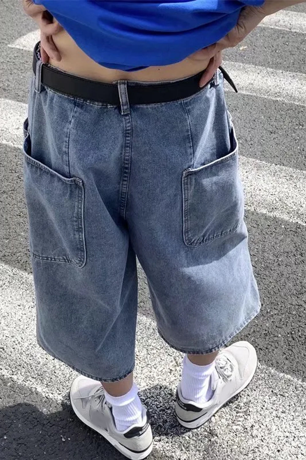 Loose Wide Leg Hip Hop Denim Shorts Pants