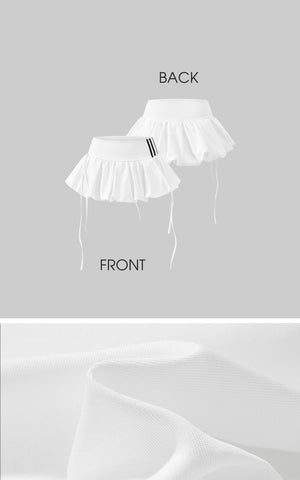 Ruched Bubble Mini Skirt