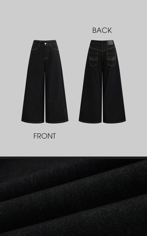 High-waisted Wide-leg Jeans
