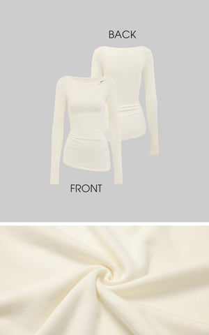 Off-Shoulder Ribbed T-Shirt