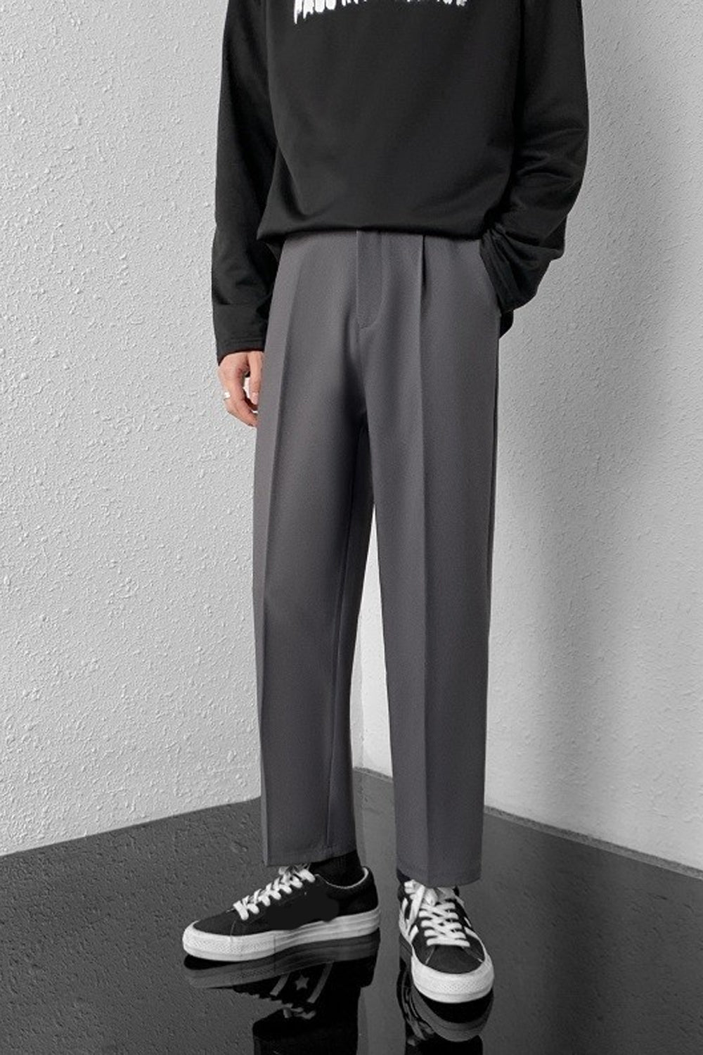 Casual Solid Color Straight Ankle Length Long Pants