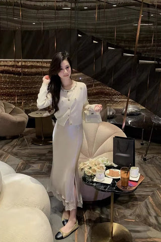 Long Sleeve Beaded Flowers Cardigan Sweater