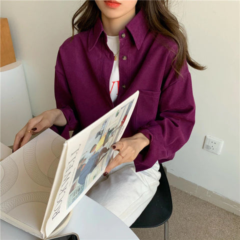 Long Sleeve Casual Basic Office Blouse Shirt