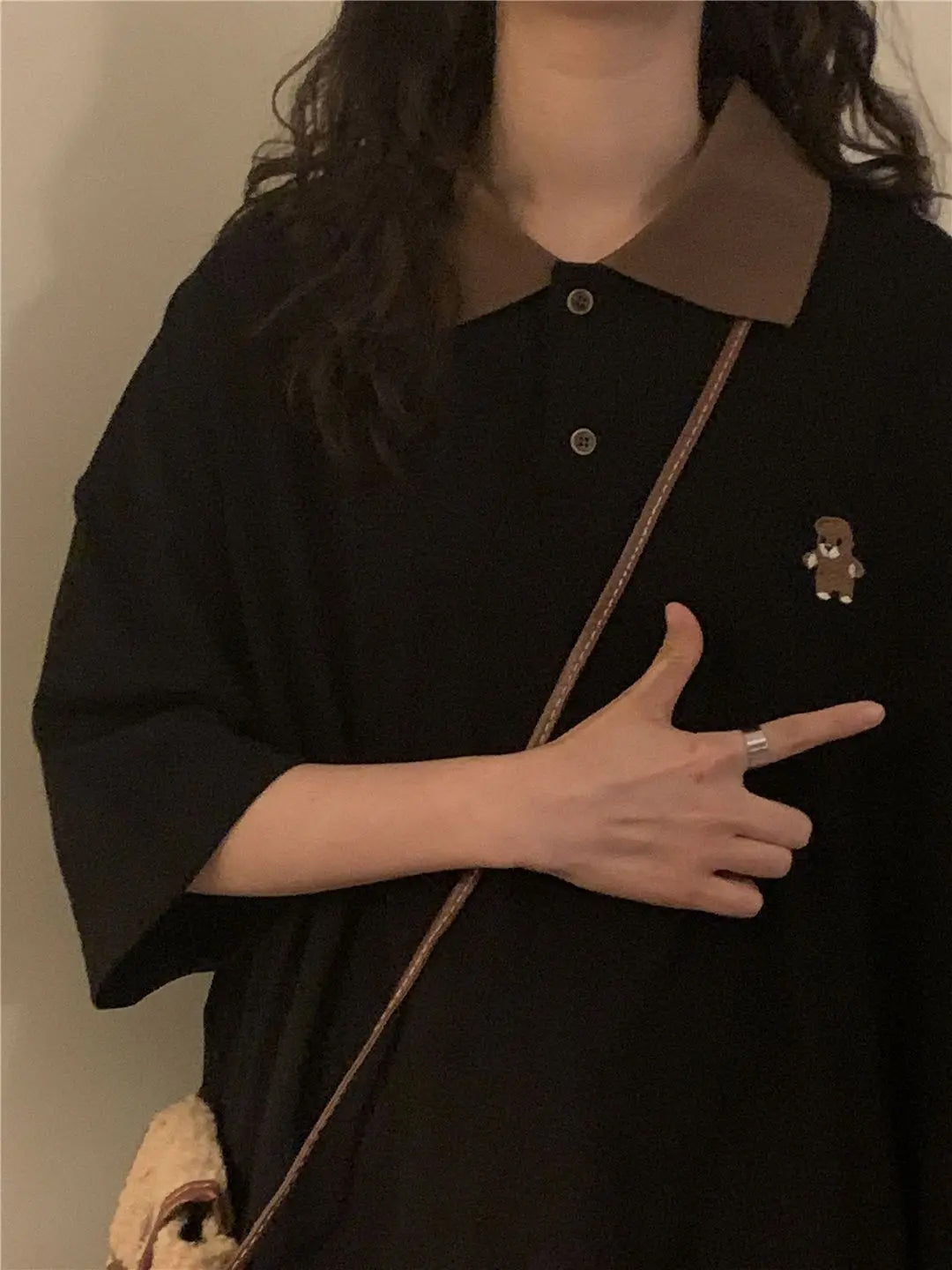 Short Sleeve Retro Pocket Embroidered Collar Shirts
