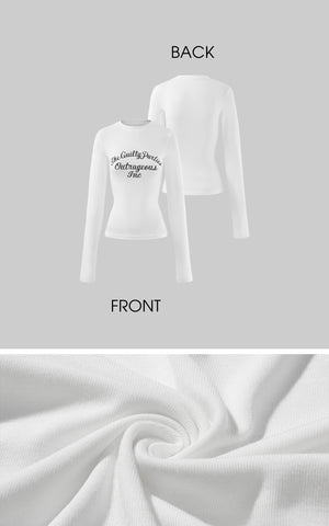 Graphic Long Sleeve Tee with Slim Fit and Streetwear Edge