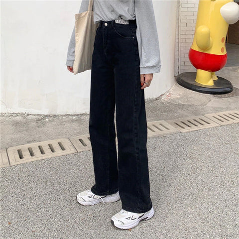 High Waist Vintage Wide Leg Retro Jeans Pants