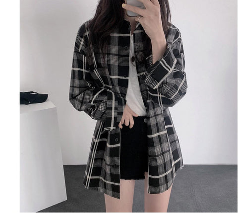 Oversize Plaid Flannel Shirt