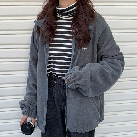 Trendy Casual Zip Up Hoodie