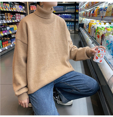 Loose Knitted Warm Turtleneck Men Sweater
