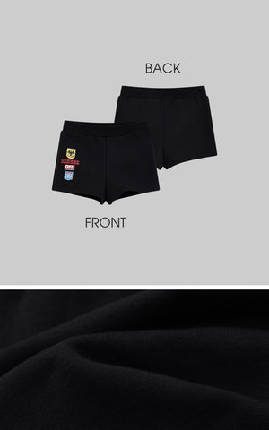 Embroidered Patch Detail Shorts