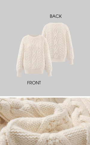 Cable-Knit Oversize Sweater