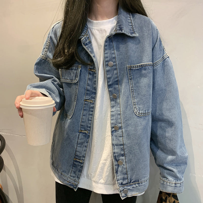 Casual Big Pocket Denim Jeans Jacket