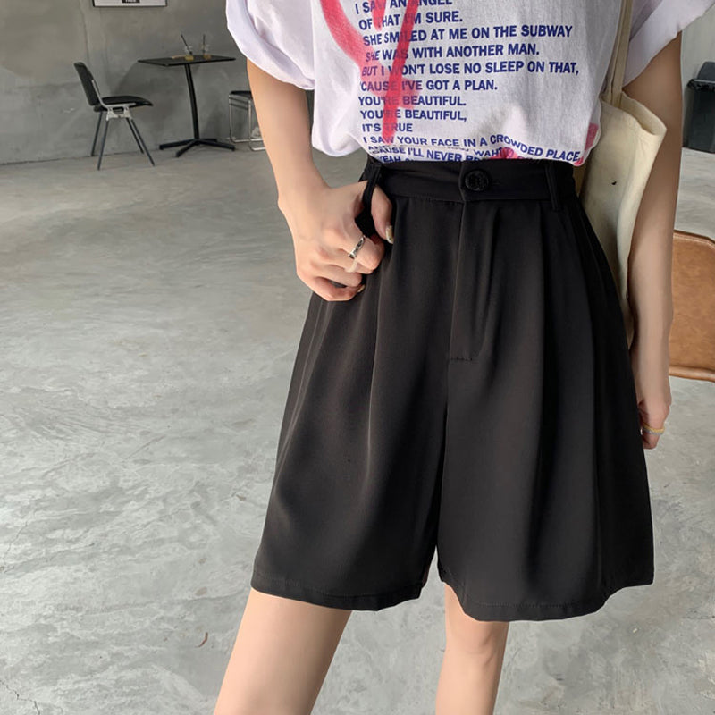Loose Wide Leg Elegant Office Shorts Pants