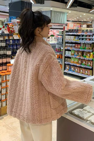 Loose Wool Knitting Casual Jacket