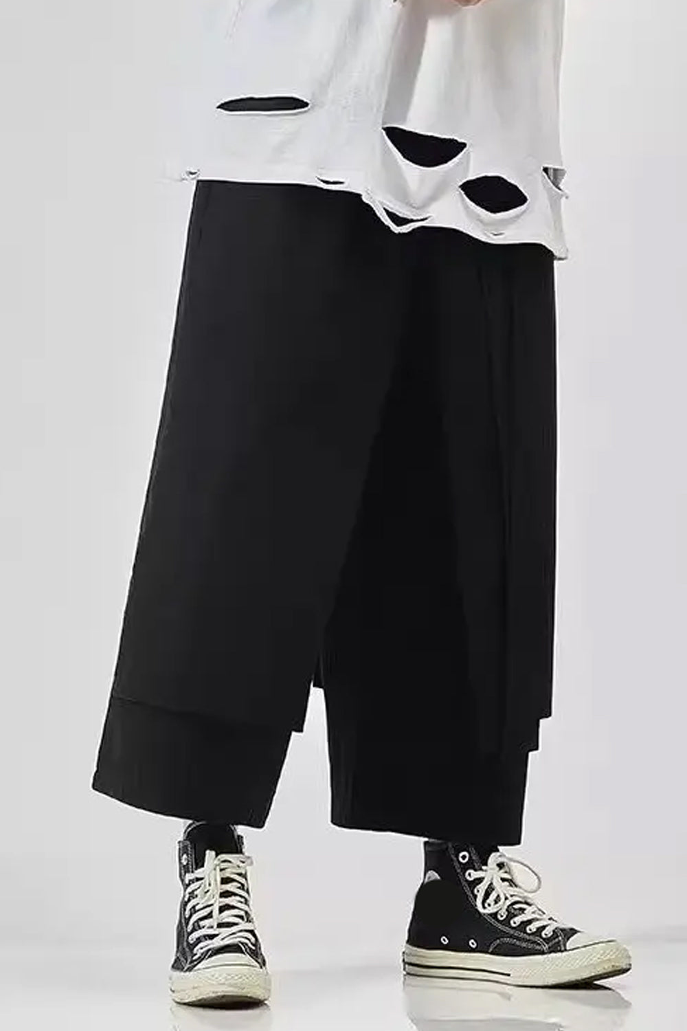 Casual Wide Leg Japanese Style Men Shorts