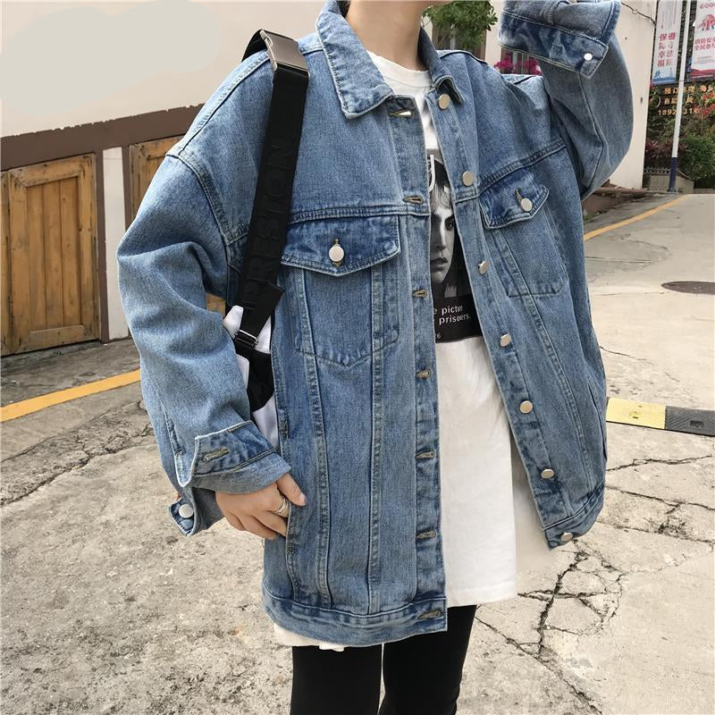 Loose Button Up Oversize Jeans Jacket