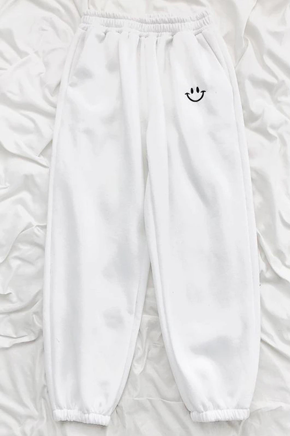 Casual Smile Emoticon Jogger Sweatpants