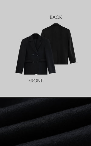 Oversized Double-Breasted Wool Blazer