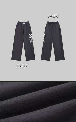 Retro Letter Print Baggy Sweatpants