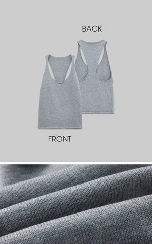 Backless Knit Tank Top