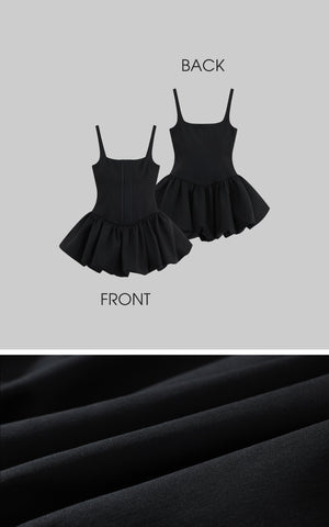 French-Inspired Corset Puff Dress