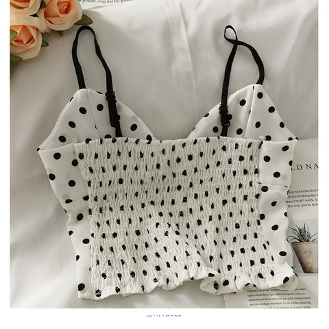 Polka Dot Printing Slim Sexy Tank Top