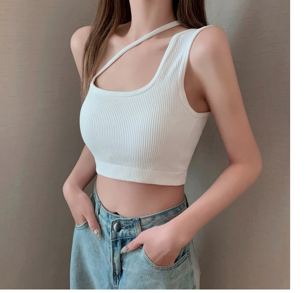 Sexy Crop Tops mit einer Schulter 