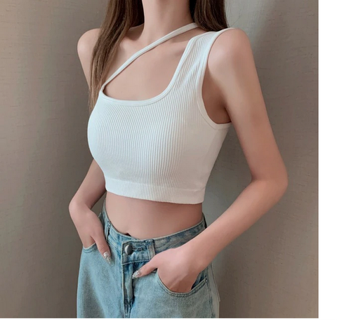 Sexy Crop Tops mit einer Schulter 