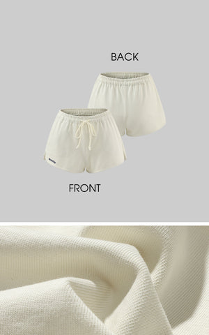 Minimalist Ribbed Knit Lounge Set with Logo Embroidery