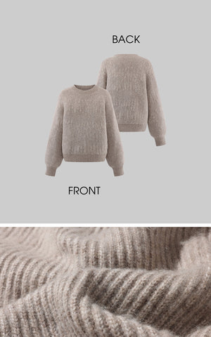 Textured Oversized Knit Sweater