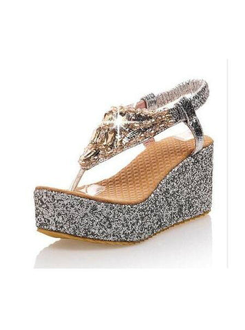 Women Shoes High Heels Platform Sandals Rhinestone