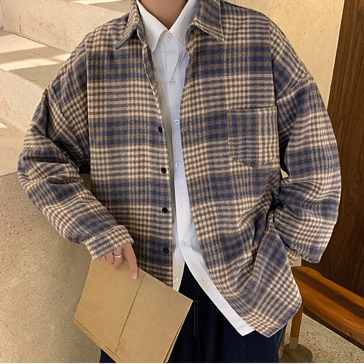 Wool Plaid Winter Jacket