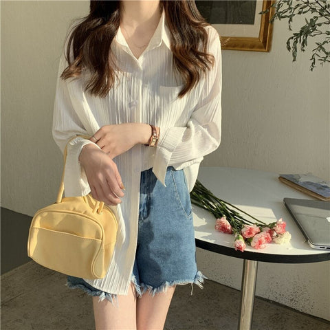 Loose Sun Screen Casual Blouse Shirt