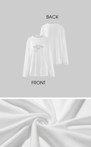 Graphic Print Long Sleeve T-Shirt Minimal Streetwear Style