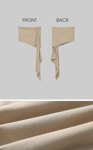 Asymmetrical vest with skirt & pleated skirt set