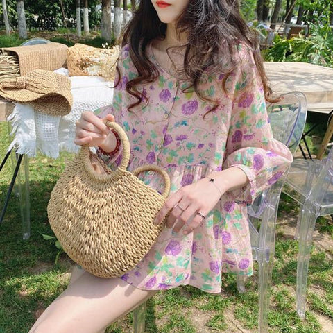 Stylish Floral Loose Elegant Shirt